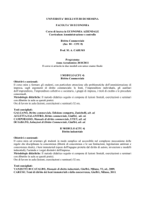 Diritto Commerciale - Università degli Studi di Messina
