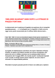 1969-2009 QUARANT`ANNI DOPO LA STRAGE DI PIAZZA FONTANA