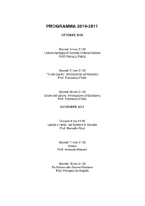 Programma 2010 - 2011 - Associazione Pericle