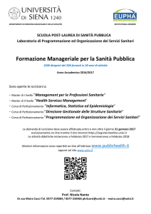 Formazione Manageriale per la Sanità Pubblica