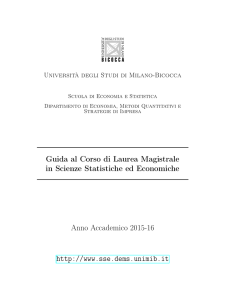 Guida al Corso di Laurea Magistrale in Scienze Statistiche ed
