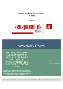COMUNICATO STAMPA - Regione Basilicata