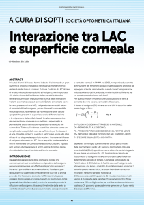 Interazione tra LAC e superficie corneale