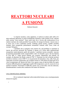 reattori nucleari a fusione
