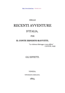 Delle recenti avventure d`italia (Gli effetti) Ernesto Ravvitti
