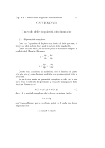 CAPITOLO VII Il metodo delle singolarit`a idrodinamiche