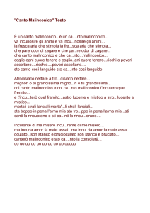 Visualizza in PDF il testo di "Canto Malinconico"