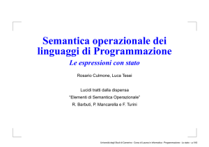 Semantica operazionale dei linguaggi di Programmazione