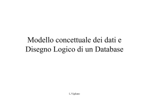 Modello concettuale dei dati e Disegno Logico di un Database