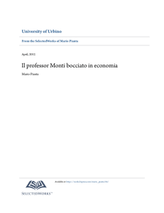 Il professor Monti bocciato in economia - SelectedWorks