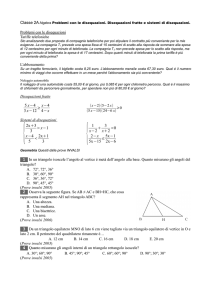 compiti di algebra e geometria Classe IIA