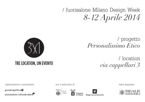 fuorisalone Milano Design Week 8-12 Aprile