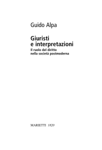 Giuristi e interpretazioni Guido Alpa