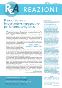 Il 2009: un anno importante e impegnativo per la