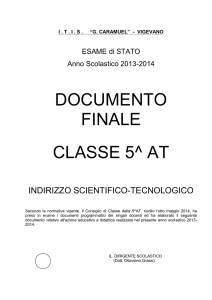 documento finale esame di stato 2014 classe 5 AT