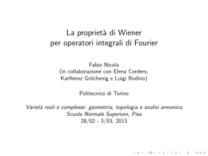 La proprietà di Wiener per operatori integrali di Fourier