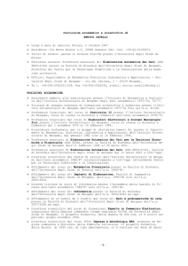 Curriculum e pubblicazioni - Università degli studi di Bergamo