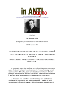 Prof. Giuseppe Nibbi Lo sapienza poetica e filosofica dell`età tardo