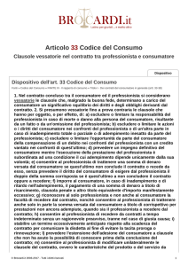 Brocardi.it - Articolo 33 Codice del Consumo