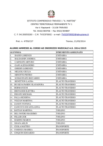 alunno/a strumento assegnato 1. basso lorenzo chitarra 2. baldassin