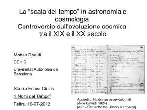La “scala del tempo” in astronomia e cosmologia