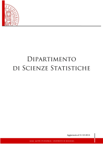 Aggiornato al 31-10-2014 - Dipartimento di Scienze Statistiche