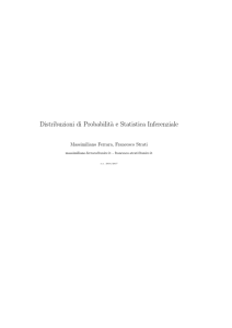 Distribuzioni di Probabilit`ae Statistica Inferenziale