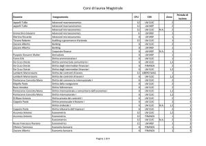 Corsi di laurea magistrale - DISES