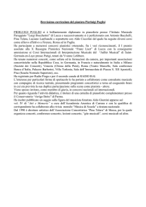 Curriculum del pianista Pierluigi Puglisi - Provincia di Massa