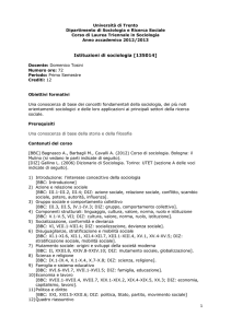 1 Istituzioni di sociologia [135014]