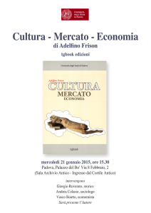 Cultura - Mercato - Economia
