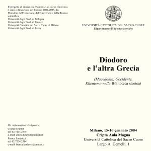 Diodoro e l`altra Grecia - Dipartimenti