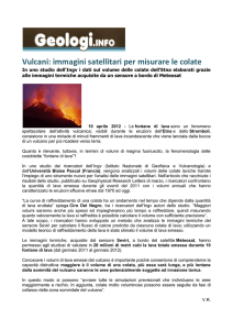 Vulcani: immagini satellitari per misurare le colate