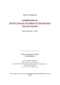 ISTITUZIONI DI DIRITTO ROMANO