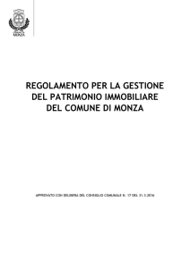 Regolamento per la gestione del patrimonio immobiliare comunale