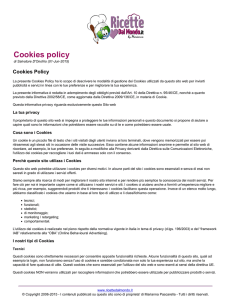 Cookies policy - Ricette dal mondo