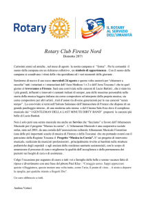 Lettera di agosto - Rotary Club Firenze Nord