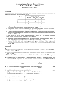 FACOLTÀ DI SOCIOLOGIA a. a. 2011– 2012 Esame del 19-12