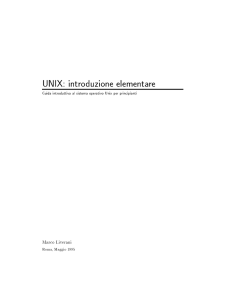 UNIX: introduzione elementare