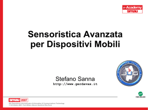 Sensoristica Avanzata per Dispositivi Mobili