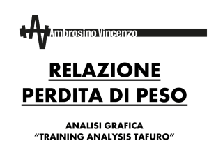 Relazione perdita peso - Dott. Vincenzo Ambrosino