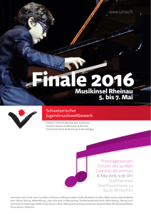 Do 5 Mai - Stiftung Schweizerischer Jugendmusikwettbewerb