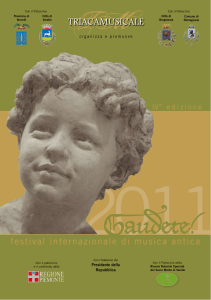 Libretto della Stagione 2011 - Gaudete Festival Internazionale di