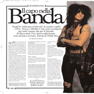 IL CAPO NELLA BANDA - Intervista a Nikki Sixx dei Mötley Crüe