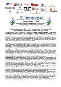 35° Vignaledanza - Torino Spettacoli