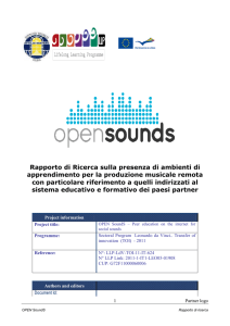 Open Sounds WP2_Rapporto di Ricerca Finale sugli ambienti di