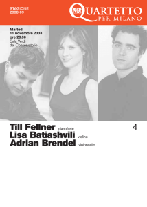 Till Fellner pianoforte Lisa Batiashvili violino Adrian Brendel