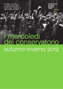 i mercoledì del conservatorio - Conservatorio di musica "G. Tartini