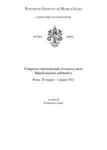 Congresso internazionale di musica sacra Manifestazioni celebrative