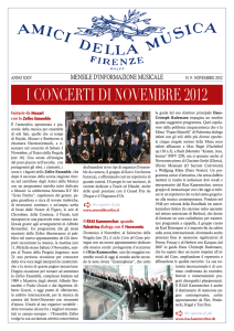 I concertI dI noVeMBre 2012 - Amici della Musica Firenze
